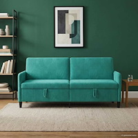 vidaXL Soffa med förvaring Turkos 192 x 78 x 87 cm Polyester