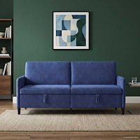 vidaXL Soffa med förvaring Polisblå 192 x 78 x 87 cm Polyester