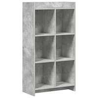 vidaXL Bokhylla Betonggrå 59 x 30 x 111 cm Konstruerat trä