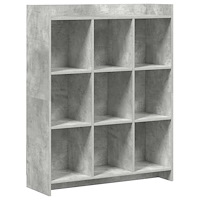 vidaXL Bokhylla Betonggrå 87,5 x 30 x 111 cm Konstruerat trä