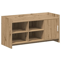 vidaXL Skoskåp med dörr Artisan-ek 100 x 39,5 x 51 cm Konstruerat trä
