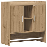 vidaXL Vägg hylla Väggmonterat Artisan-ek 80 x 36 x 80 cm