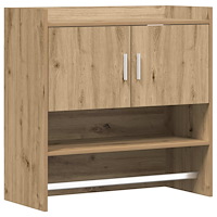 vidaXL Vägg hylla Väggmonterat Artisan-ek 80 x 36 x 80 cm