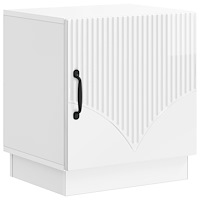 vidaXL Sängbord Vit högglans 43 x 34,5 x 47 cm Konstruerat trä