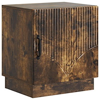 vidaXL Sängbord Rökt ek 43 x 34,5 x 47 cm Konstruerat trä
