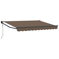 vidaXL Utdragbar markis Taupe 3,5 x 2 m Polyester och metall