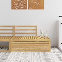 vidaXL Utomhus modulsoffa Vit 115 x 83 x 73 cm Massivt Akaciaträ