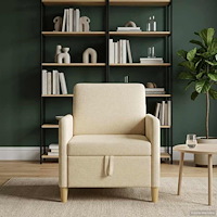 vidaXL Soffa med förvaring Gräddvit 72 x 78 x 87 cm Polyester