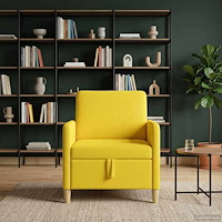 vidaXL Soffa med förvaring Ljusgul 72 x 78 x 87 cm Polyester