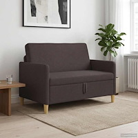 vidaXL Soffa med förvaring Mörkbrun 122 x 78 x 87 cm Polyester
