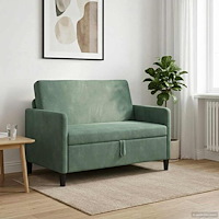 vidaXL Soffa med förvaring Havgrön 122 x 78 x 87 cm Polyester
