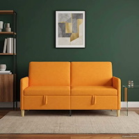 vidaXL Soffa med förvaring Mörkgul 172 x 78 x 87 cm Polyester