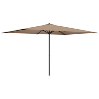 vidaXL Trädgårdsparasol 200 x 300 cm Polyester Rektangulär Taupe
