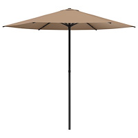 vidaXL Trädgårdsparasol 230 x 230 cm Polyester Rektangulär Taupe