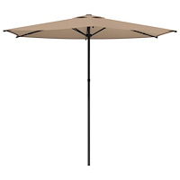 vidaXL Trädgårdsparasol 270 x 270 cm Polyester Rektangulär Taupe