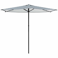 vidaXL Trädgårdsparasol 270 x 270 cm Polyester Rektangulär Blå och Vit