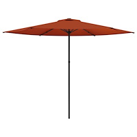 vidaXL Trädgårdsparasol 300 x 300 cm Polyester Rektangulär Terracotta