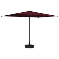 vidaXL Trädgårdsparasol med Ställ 200 x 300 cm Polyester Rektangulär