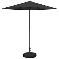 vidaXL Trädgårdsparasol med Ställ 230 x 230 cm Polyester Rektangulär