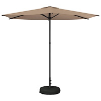 vidaXL Trädgårdsparasol med Ställ 270 x 270 cm Polyester Rektangulär