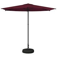 vidaXL Trädgårdsparasol med Ställ 270 x 270 cm Polyester Rektangulär