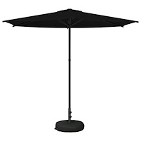 vidaXL Trädgårdsparasol med Ställ 270 x 270 cm Polyester Rektangulär