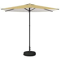 vidaXL Trädgårdsparasol med Ställ 270 x 270 cm Polyester Rektangulär