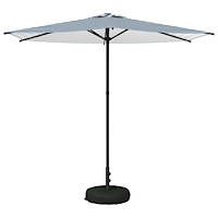 vidaXL Trädgårdsparasol med Ställ 270 x 270 cm Polyester Rektangulär