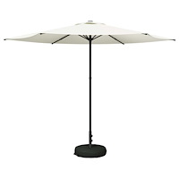 vidaXL Trädgårdsparasol med Ställ 300 x 300 cm Polyester Rektangulär