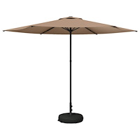 vidaXL Trädgårdsparasol med Ställ 300 x 300 cm Polyester Rektangulär