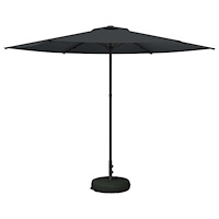 vidaXL Trädgårdsparasol med Ställ 300 x 300 cm Polyester Rektangulär