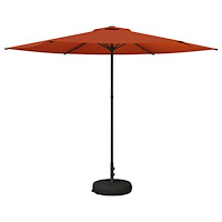 vidaXL Trädgårdsparasol med Ställ 300 x 300 cm Polyester Rektangulär