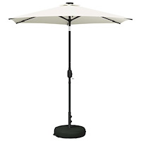 vidaXL Trädgårdsparasol med LED-lampor och bas 230 x 230 cm Polyester