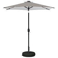 vidaXL Trädgårdsparasol med LED-lampor och bas 230 x 230 cm Polyester