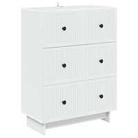 vidaXL Lådans skåp Vit 66 x 34,5 x 90 cm Konstruerat trä