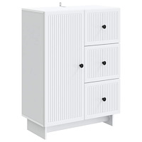 vidaXL Sideboard med låda Vit 66 x 34,5 x 90 cm Konstruerat trä