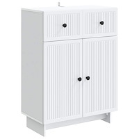 vidaXL Sideboard med låda Vit 66 x 34,5 x 90 cm Konstruerat trä