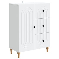 vidaXL Sideboard med låda Vit 66 x 34,5 x 90 cm Konstruerat trä
