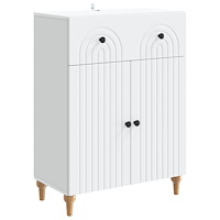 vidaXL Sideboard med låda Vit 66 x 34,5 x 90 cm Konstruerat trä