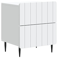 vidaXL Nattduksbord med låda Vit 43 x 34,5 x 49,5 cm Konstruerat trä