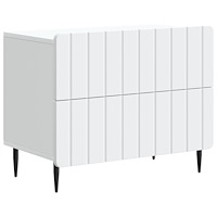 vidaXL Nattduksbord med låda Vit 62 x 34,5 x 49,5 cm Konstruerat trä