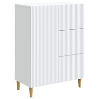 vidaXL Sideboard med låda Vit 66 x 34,5 x 90 cm Konstruerat trä
