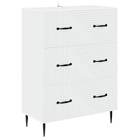 vidaXL Lådans skåp Vit 66 x 34,5 x 89,5 cm Konstruerat trä