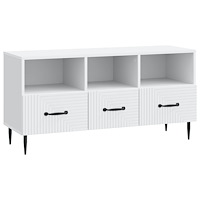 vidaXL TV-skåp med låda Vit 102 x 34,5 x 50 cm Konstruerat trä