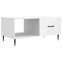 vidaXL Kaffeebord Vit 90 x 50 x 40 cm Konstruerat trä