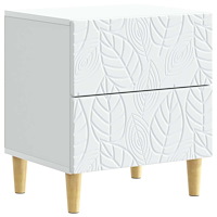 vidaXL Sängbord Vit 43 x 34,5 x 48 cm Konstruerat trä