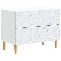 vidaXL Sängbord Vit 62 x 34,5 x 48 cm Konstruerat trä