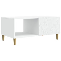 vidaXL Kaffeebord Vit 90 x 50 x 40 cm Konstruerat trä