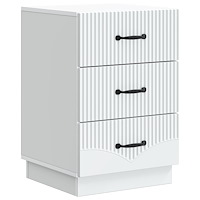 vidaXL Nattduksbord med låda Vit 43 x 41 x 63,5 cm Konstruerat trä