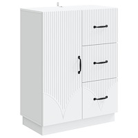 vidaXL Sideboard med låda Vit 66 x 34,5 x 87 cm Konstruerat trä